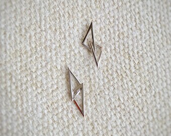 Geometric Silver Earrings