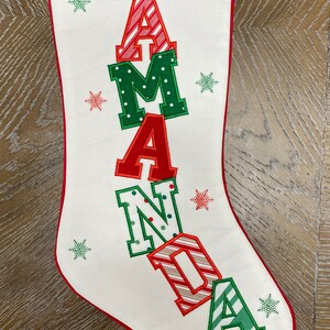 Custom Made Decorative Embroidered Christmas Stockings