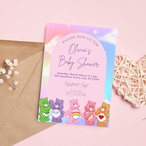 Care Bears Canva Invitation Template