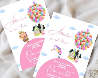 Adventure is out there, Up Canva Invitation Template