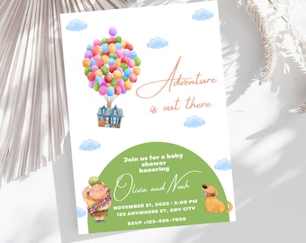 Adventure is out there, Up Canva Invitation Template