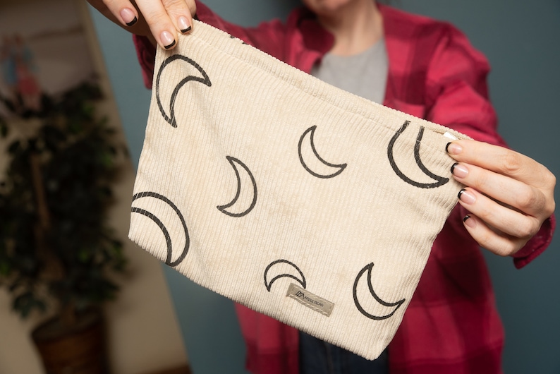 Moon Makeup Bag, Moon Gifts, Makeup Pouch, Cosmetic Bags, Make Up Bag, Travel Bag, Teenage Girl Gifts, Christmas Gifts for Women image 6