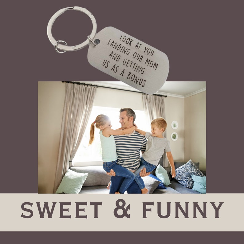 Ralukiia Step Dad Keychain Bonus Dad Wallet Card Birthday