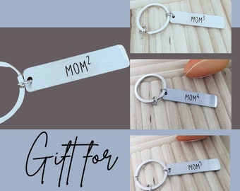 Mom Keychain, Mom Squared, Mom of Both, Keychain For Mom, Mom of 5, Mom2, Mom3, Mom5, Mom 3, Mothers Day Gift, Mom Key Chain, Mom Cubed