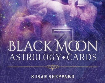 Black Moon Astrology Cards, divinatory meaning on card, key words on card, tarot correspondence on card, 9780738757599, Deck and guidebook