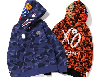 bape jacket blue