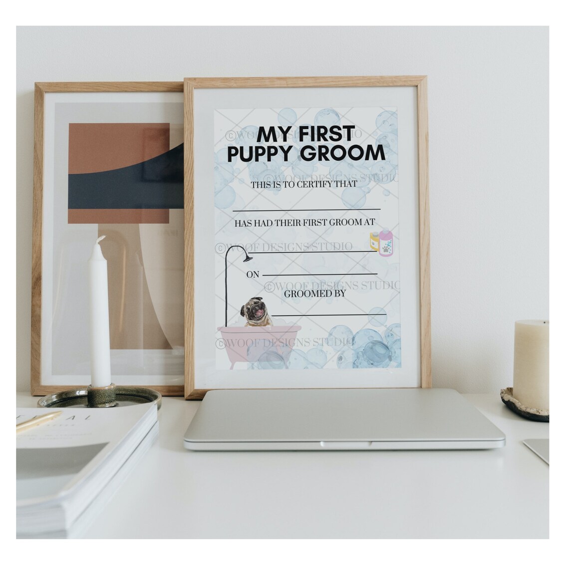 Dog Grooming First Groom Certificate Groomer Pet Shop Etsy