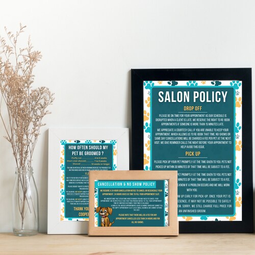 Dog Grooming Salon Policies Package Liability Dog Grooming Etsy