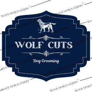 vintage Logo | Logo de toilettage pour animaux de compagnie | Kit de stratégie de marque d’entreprise | Logo et | de marque du toiletteur pour chiens Conception de logo prédéfinie | Conception numérique.