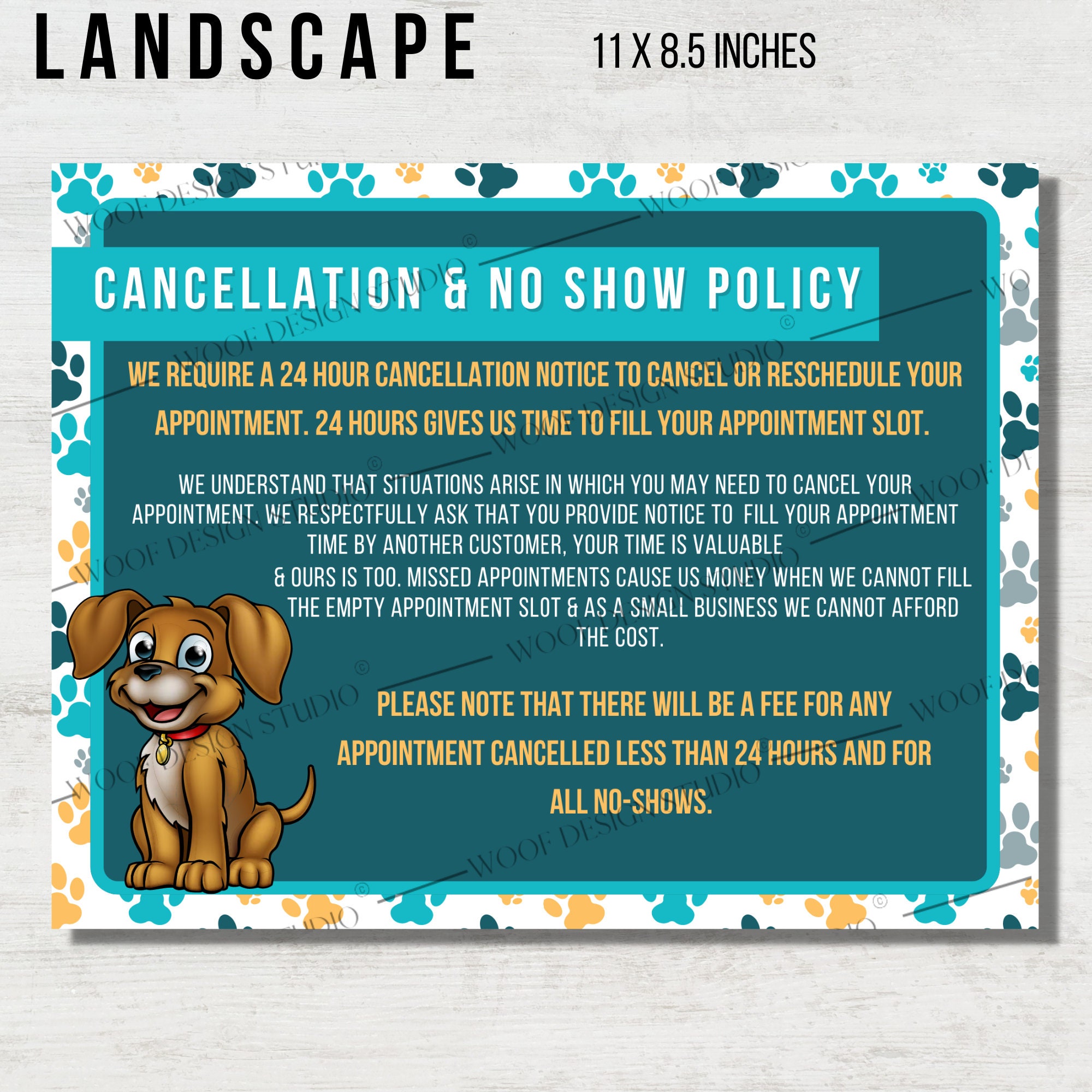 Dog Grooming Salon Policies Package Liability Dog Grooming Etsy