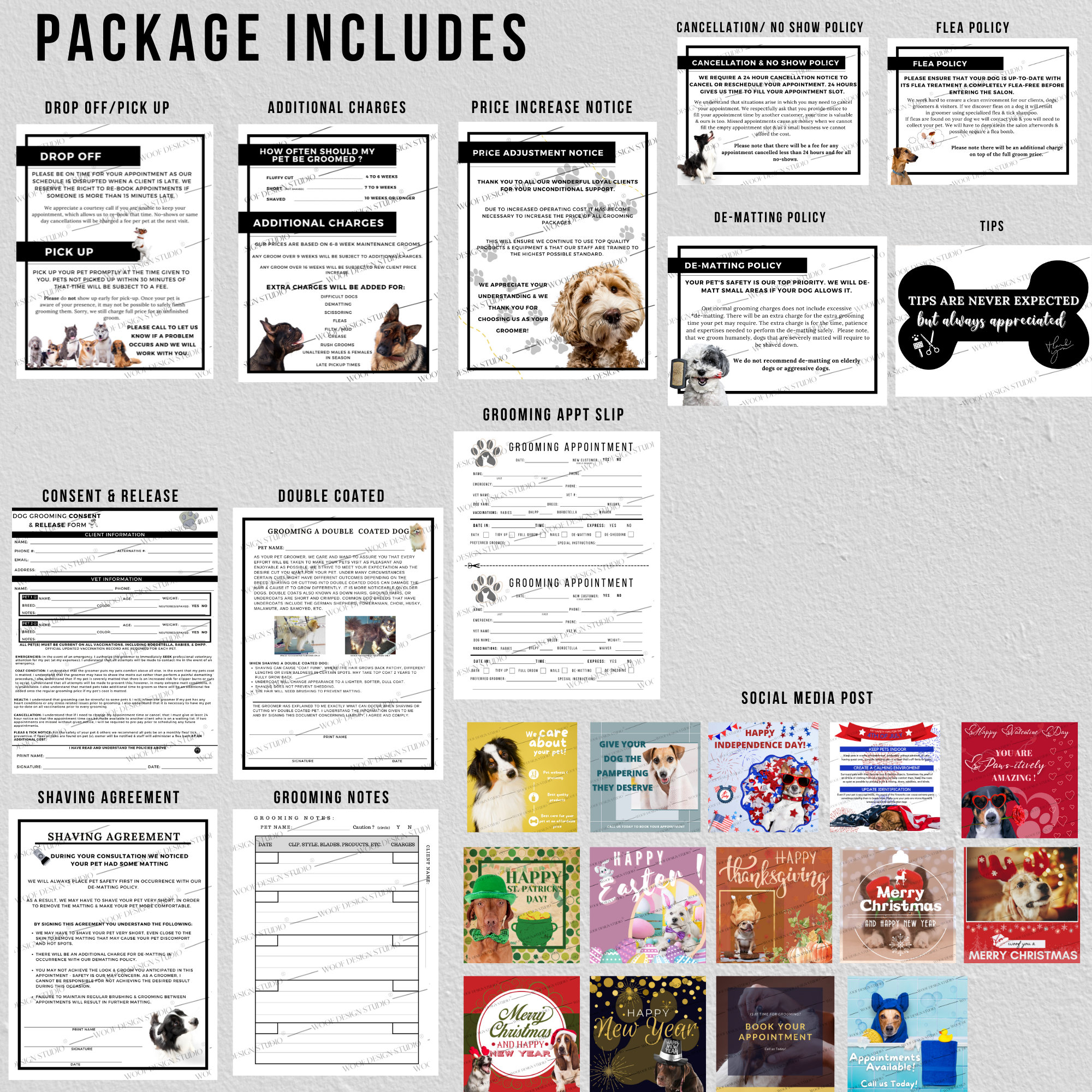 Complete Dog Grooming Package Dog Grooming Essentials Etsy