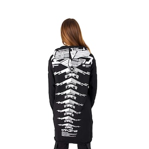 Women's Techwear Cyber Alien Streetwear Jacket with Hoodie