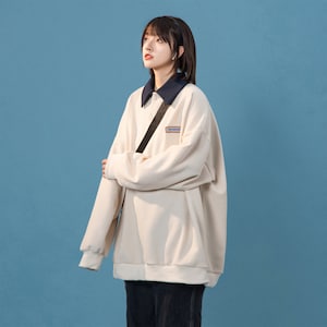 Womens sweatshirts with collars hot sale