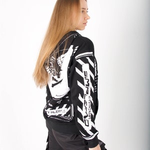 Techwear Cyber Anime Mouse Warrior Streetwear Jacket With Hoodie image 3