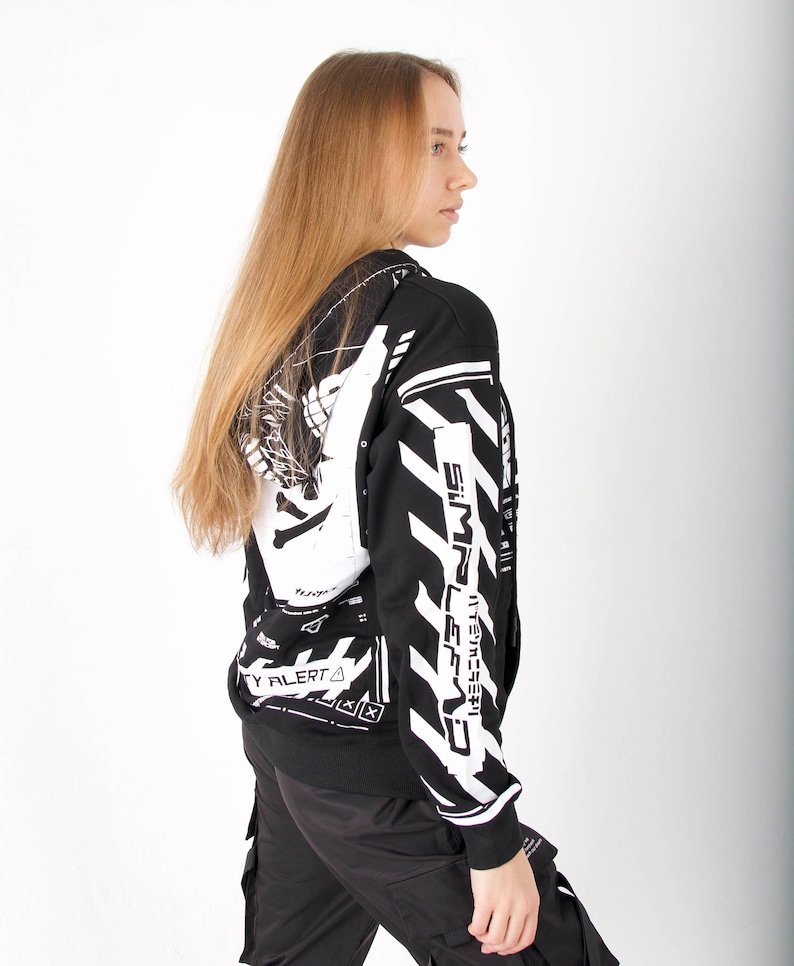 Techwear Cyber Anime Mouse Warrior Streetwear Jacket With Hoodie image 3