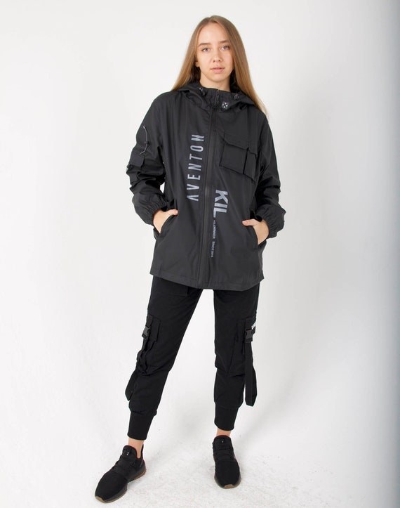Women's Leather Techwear Jacket Streetwear Coat - Etsy Women's Leather Techwear Jacket Streetwear Coat - Etsy