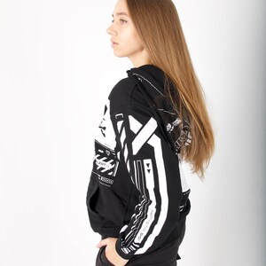 Techwear Cyber Anime Mouse Warrior Streetwear Jacket With Hoodie image 4