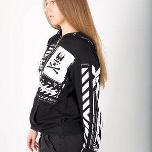 Techwear Cyber Anime Mouse Warrior Streetwear Jacket With Hoodie image 10