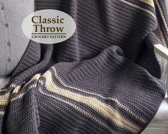 Classic Crochet Blanket Pattern: Lightweight Throw (PDF Pattern)