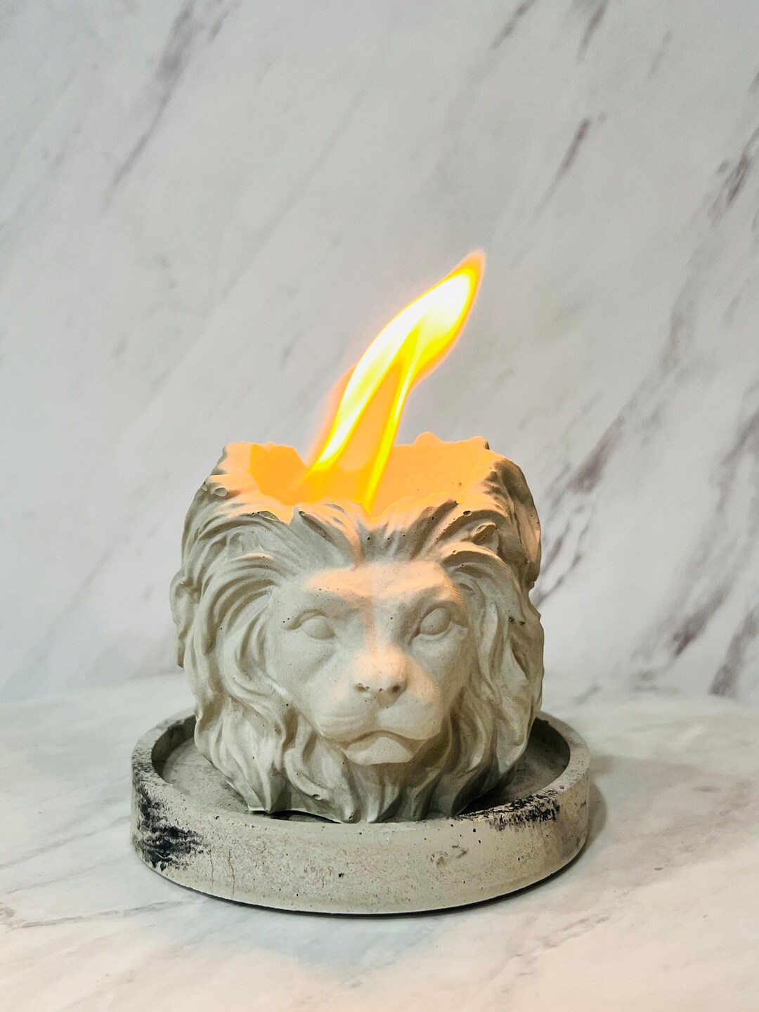 Concrete Mini Fire Pit Lion Smores Stationfire Bowltabletop Fire Pit