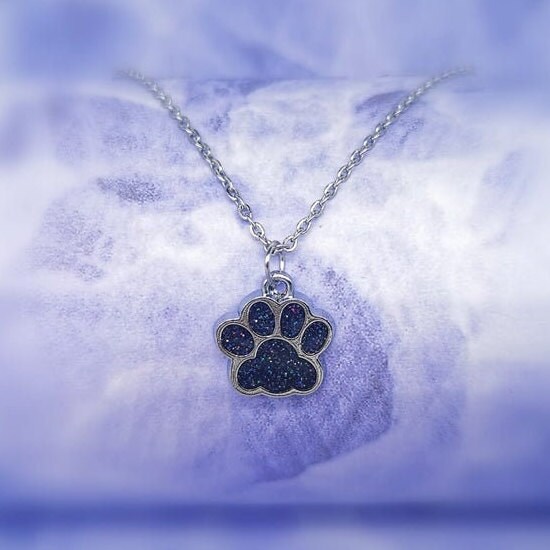 Diamonds in rhythm store paw print necklace