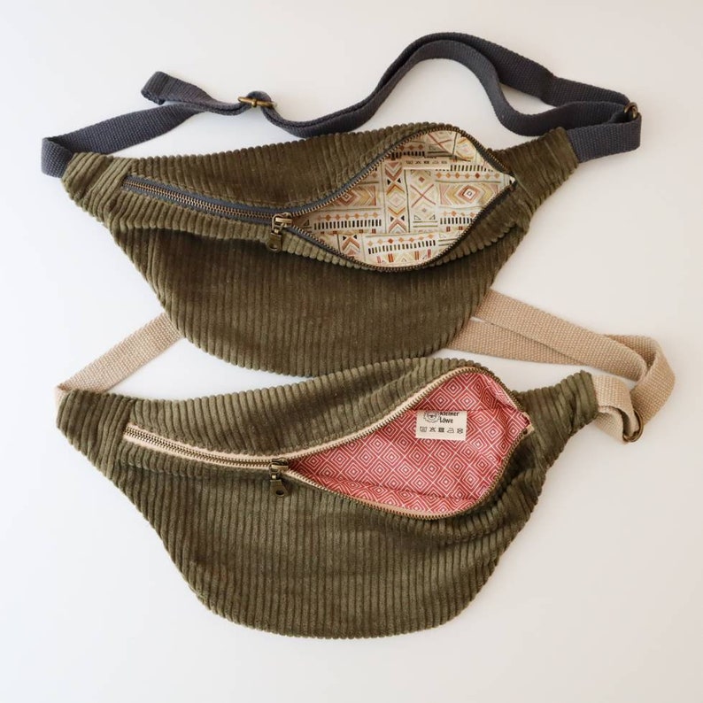 2er Set Cord Bauchtaschen - Gürteltasche Mit Kartenhalter, Verstellbar Für Damen & Herren