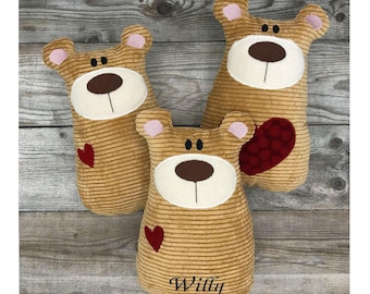personalisiert Hundespielzeug, Plüsch Teddy mit Name, Hunde Spielzeug mit Name, Hunde Geschenk, Spielzeug Hund, Hundezubehör, Hundebedarf