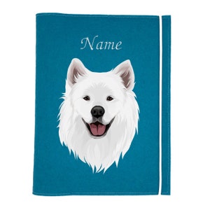 Document cover dog Samoyed, personalized document folder for dog, dog accessories, gift dog, dog supplies, animal passport cover for dog