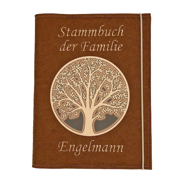 Stammbuchhülle Laubbaum inkl. Sichtbuch