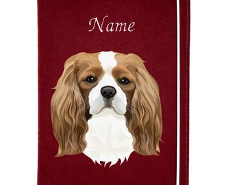 Dokumentenhülle Hund Cavalier King Charles Spaniel blenheim, personalisierte Dokumentenmappe für Hund, Hundezubehör, Geschenk Hund