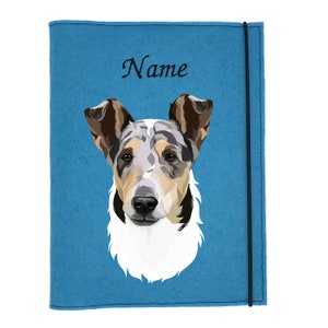 Document cover dog short-haired collie blue merle, personalized document folder for dog, dog accessories, gift dog, dog supplies, animal passport