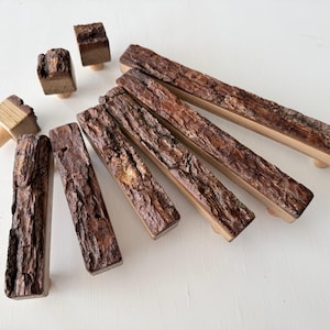 Oak Bark Handles Exceptional Interior Detail Forest Theme Room.