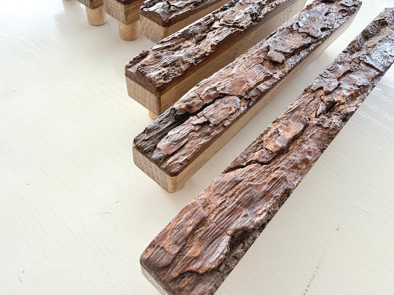 Oak Bark Handles Exceptional Interior Detail Forest Theme Room.