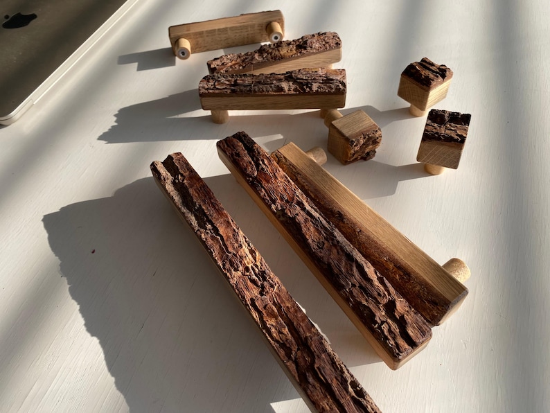 Oak Bark Handles Exceptional Interior Forest Theme Room.