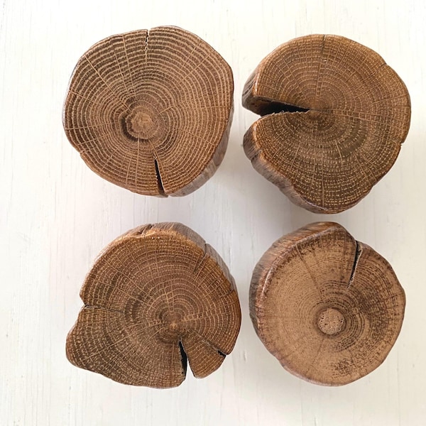 Rustic Oak Knob: Handmade Natural Wood Cabinet Handle