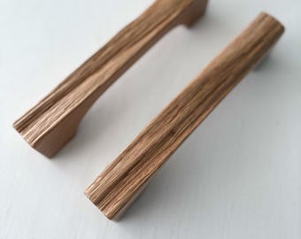 Oak Door Handle, Single or Set, Large Solid Wood Door Pulls