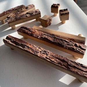 Oak Bark Handles Exceptional Interior Forest Theme Room.