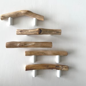 Coastal style wood handle, drawer pulls, cabinet handles