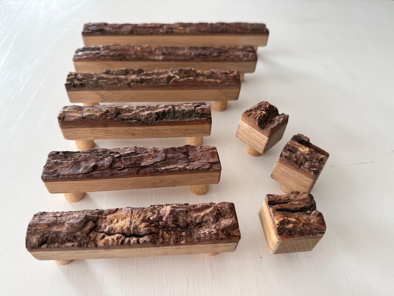 Oak Bark Handles Exceptional Interior Detail Forest Theme Room