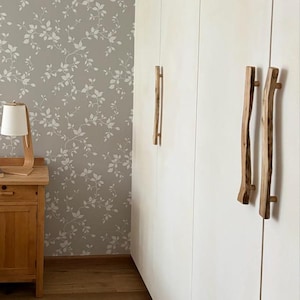 Lange Schrank- oder Kleiderschrankgriffe, Schubladengriffe aus natürlichen Ästen, Möbelbeschläge im Küstenstil, Japandi-Wohndekoration