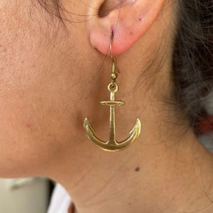 Brass earrings- Ethnic earrings- Tribal earrings- Boho earrings