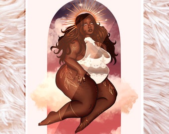 Thunder Thighs Print - Fat Positive Art - Body Positive Art - Goddess Art