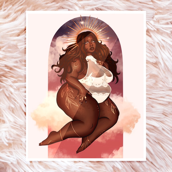 Thunder Thighs Print - Fat Positive Art - Body Positive Art - Goddess Art