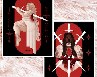 Self Sacrifice Prints - Fat Positive Art Prints - Body Positive Art - Fantasy Art - Tarot Art