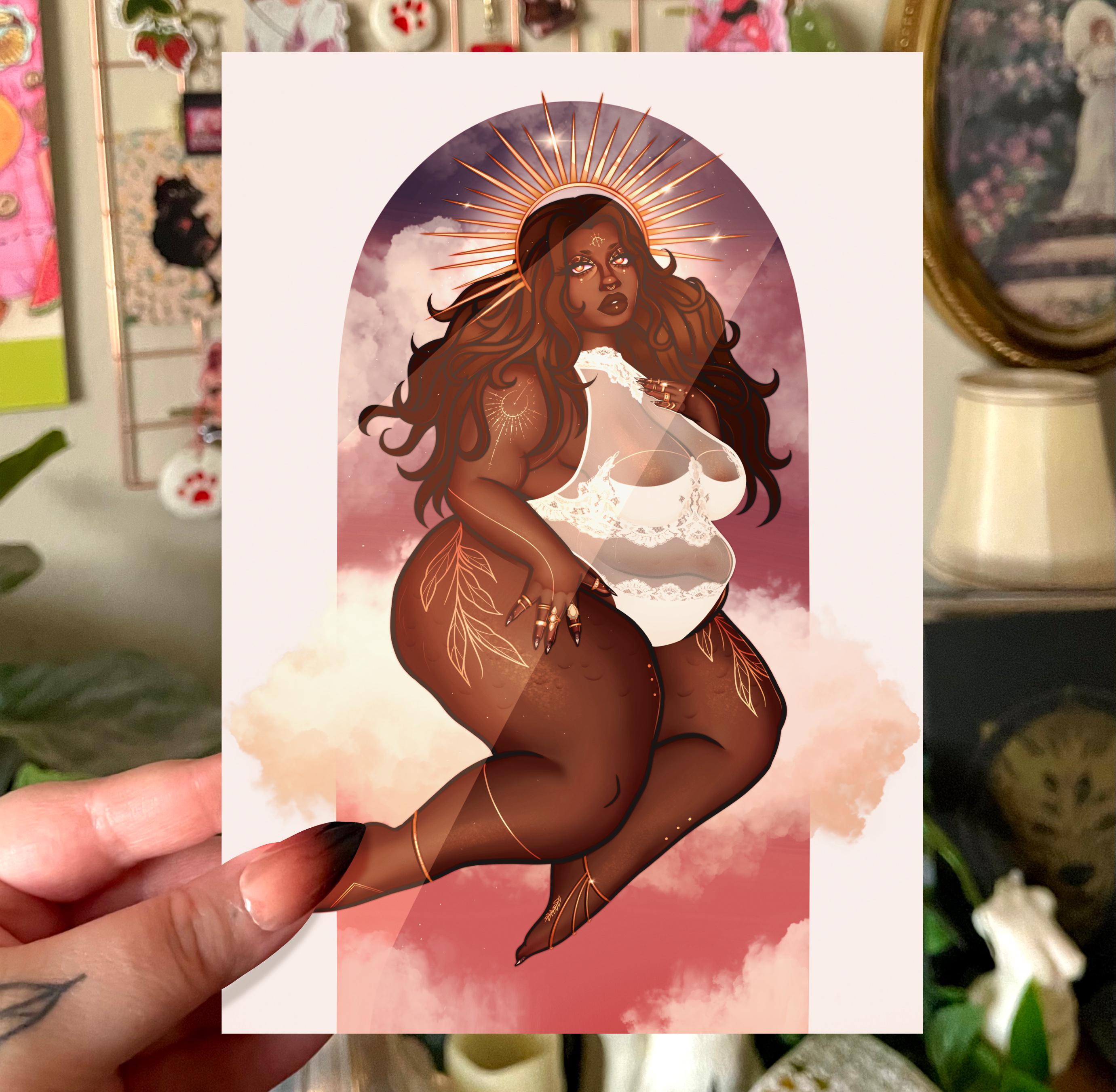 Thunder Thighs Digital Print Download - Printable Fat Positive Art - Plus Size Art - Fat Art - Body Positive Art - Fat Liberation Art