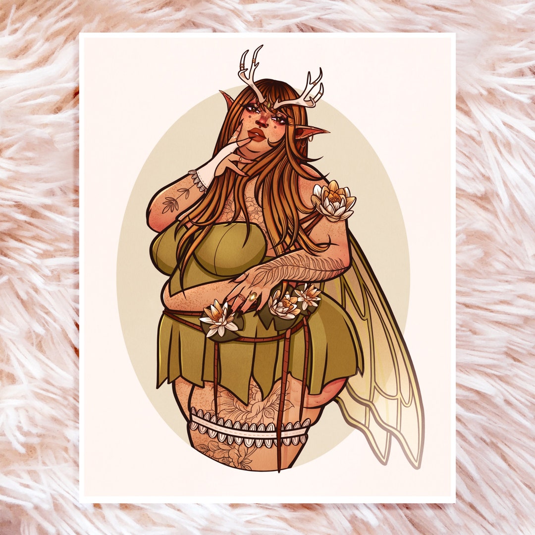 Swamp Fairy III Print - Fat Art - Plus Size Art - Body Positive Art ...