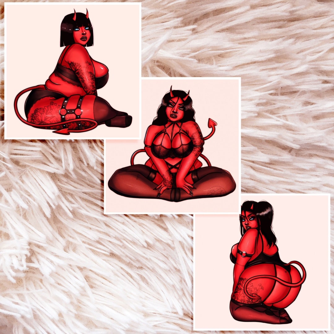 Fat Devil Girl Prints Fat Art Fat Positive Art Fat Babe pic