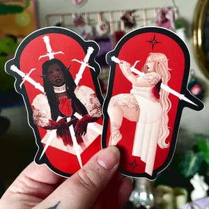 Self Sacrifice Stickers - Fat Art - Fat Positive Sticker - Body Positive Sticker - Plus Size Sticker - Tarot Art