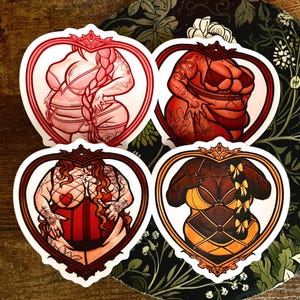Fat Babes II Vinyl Stickers - Fat Art - Body Positive Art - Plus Size Art