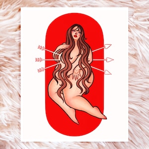 Lovestruck Print - Fat Positive Kunst - Fat Babe Kunst - Body Positive Art